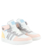 Slick Kicks | Thewhitepole White And pink Coloured High Top Sneakers*