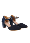 Fabric Me Ankle Strap Pumps Navy Heels
