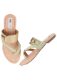 Thewhitepole Green flats for women II Coloured Twister green