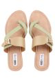 Thewhitepole Green flats for women II Coloured Twister green