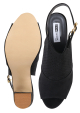Thewhitepole Black block heels for women | Suede Mules