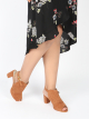 Thewhitepole Brown block heels for women | Suede Mules