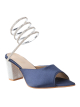 Contessa II TWP SHORR Roman Tie up Block Navy Heel